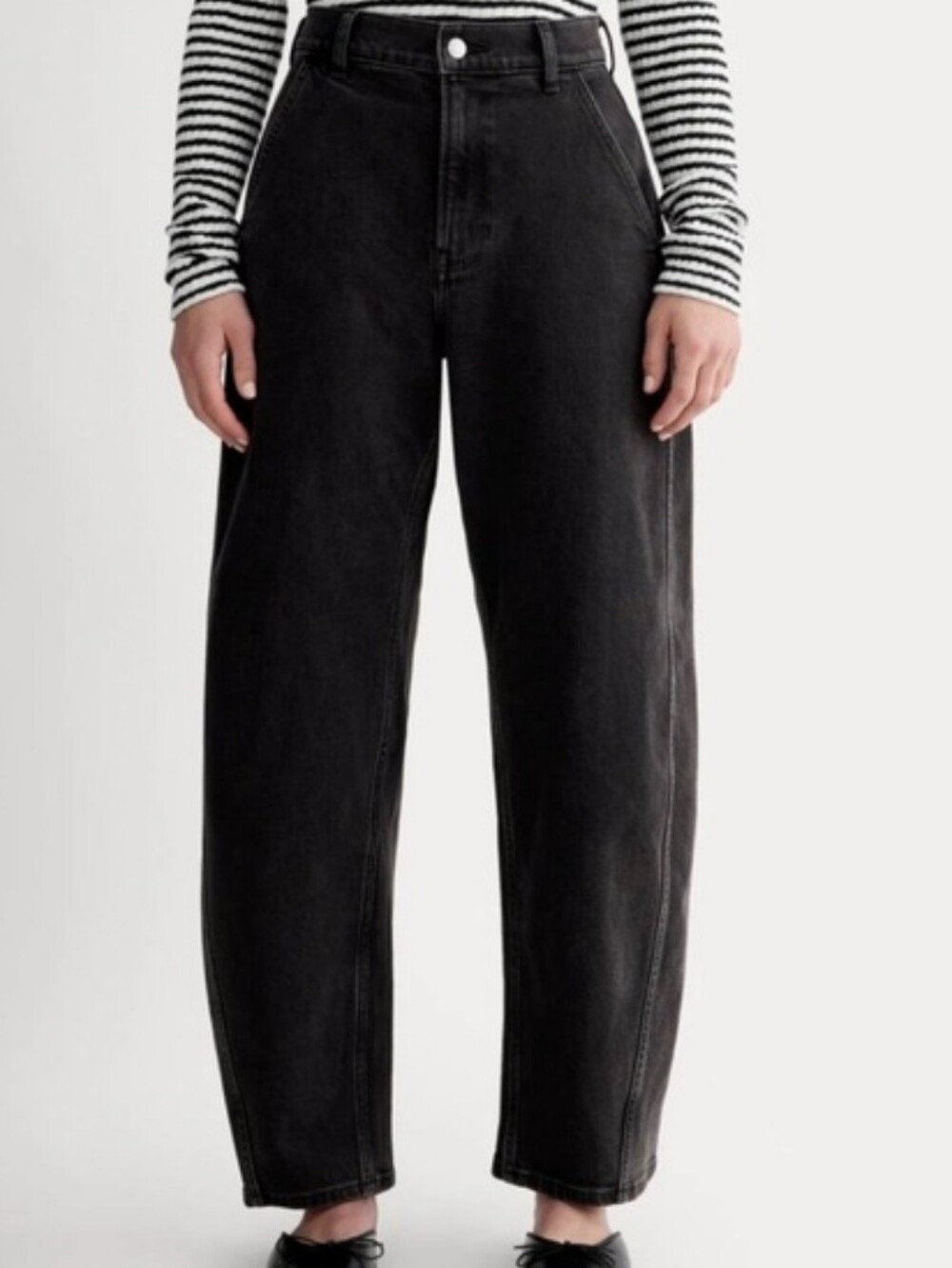 Everlane The Way High Curve Jean In Washed Black  26L
